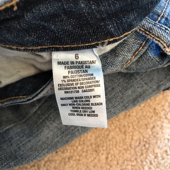 Aeropostale High Waist Denim Shorts Womens Size 6 Raw Frayed Hem Blue - Picture 8 of 13